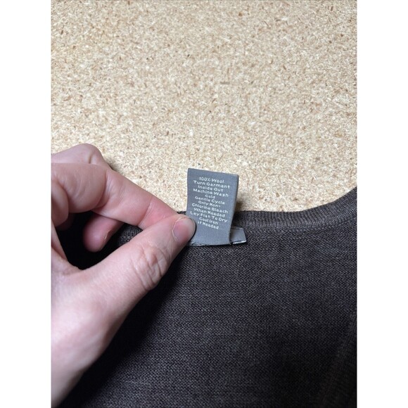 Ann Taylor Size S Wool Brown Vest Women Sweater Stylish Cut D1 - Picture 3 of 6